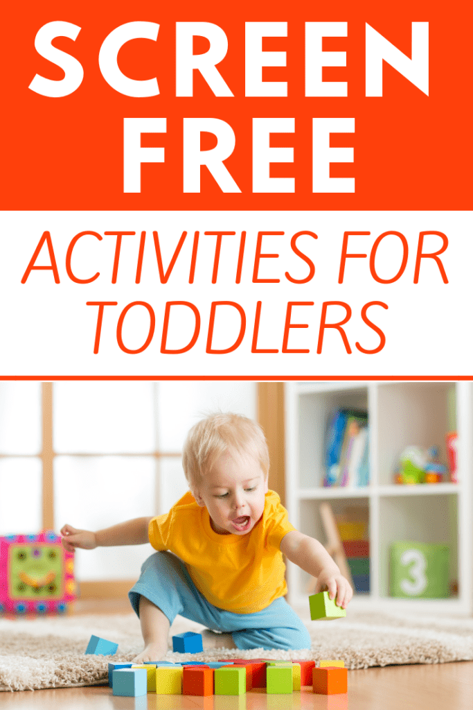 Are you looking looking for screen free toddler learning activities? The simple screen free ideas are perfect for the parents of busy toddlers. Try these fun ideas to make screen free parenting easier!