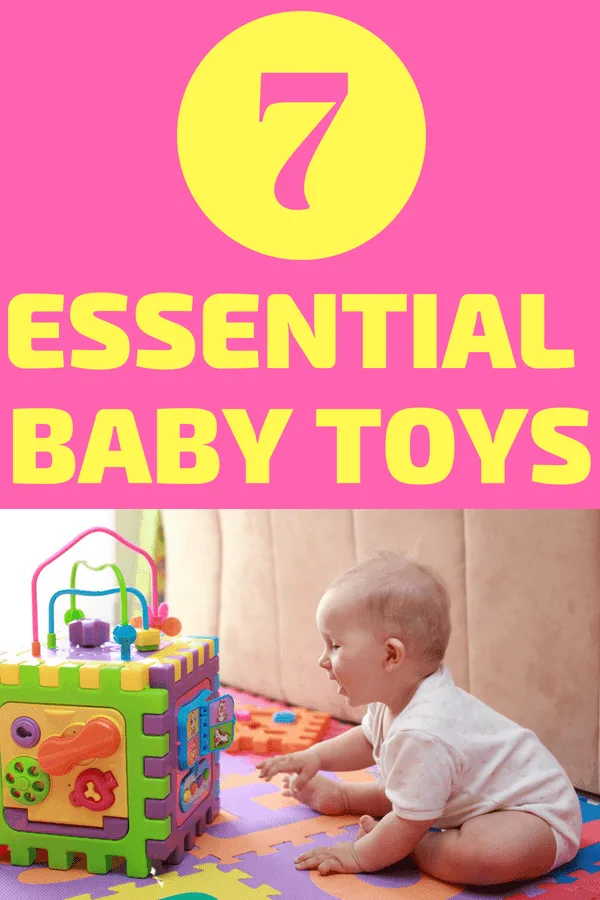 Essential Baby Toys for 0-6 Months: Toys from birth to 3 months should be simple! You don't need complicated toys for your newborn. These essential baby toys will help encourage developmental play which will help with cognitive, motor, and language skill building. Simple toys ideas for newborn babies to 6 months old. 