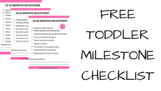 Free Toddler Milestone Checklist