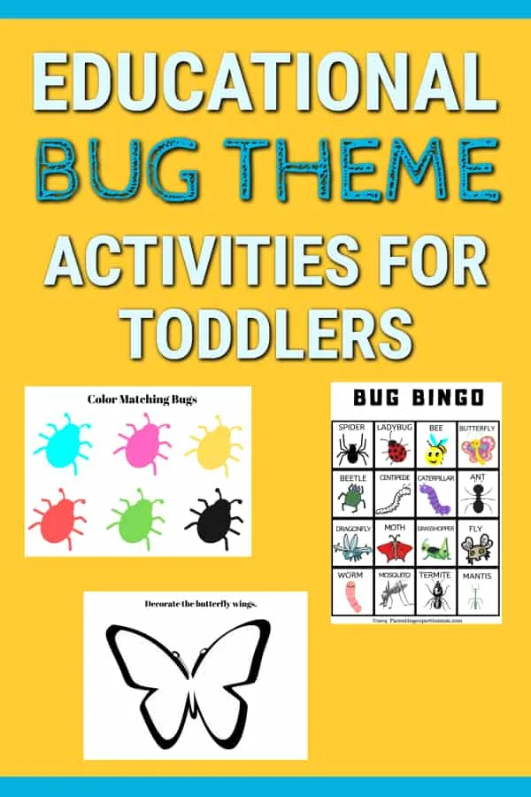 Educational bug activities for toddlers.  Explore insects and bugs through games, books, and crafts to teach your little one all about bugs.  Perfect for preschools and child care.